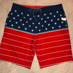 Goodfellow & Co‎ Board Shorts Men’s 38 Waist Flag Print